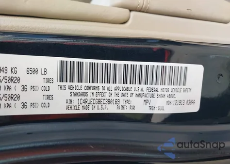 2014 Jeep Grand Cherokee Overland из США, поврежденный, VIN 1C4RJECG8EC380169